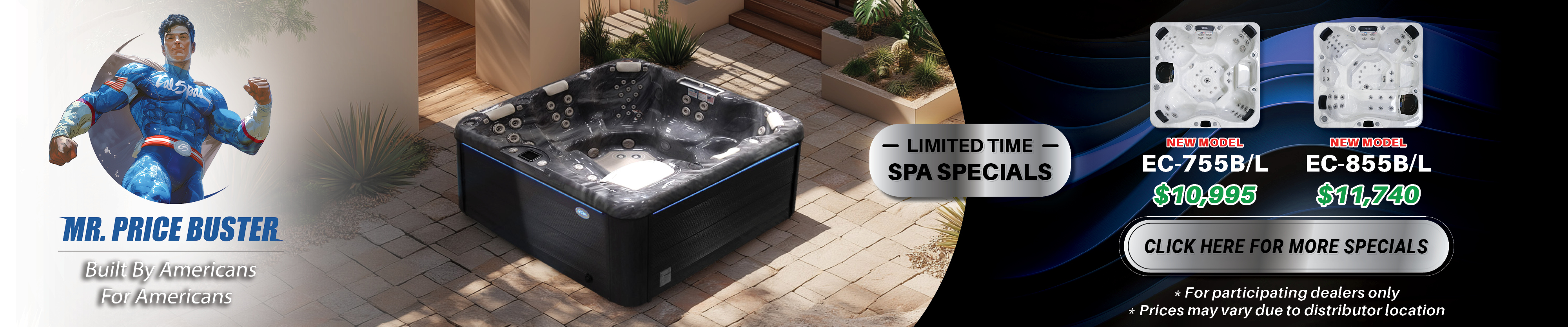 Calspas hot tub being used in a family setting - Colton